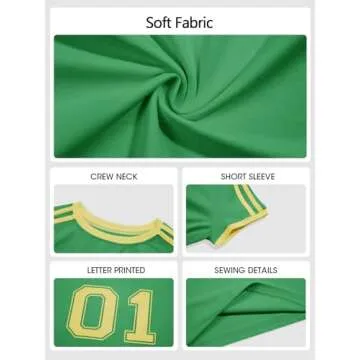 Imily Bela Womens Summer Crop Tops Y2k Baby Tees Cute Letter Print Short Sleeve Vintage T Shirt Green