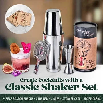 Mixology Cocktail Shaker Set for Home Bartenders