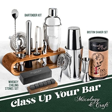 Mixology Cocktail Shaker Set for Home Bartenders