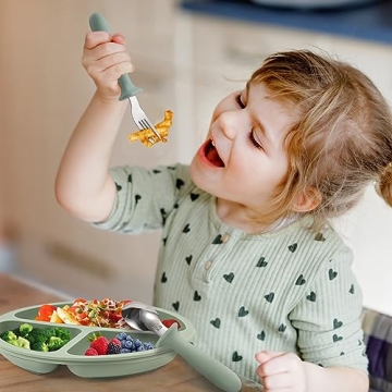 Eascrozn Toddler Utensils Set for Kids, Durable and Safe