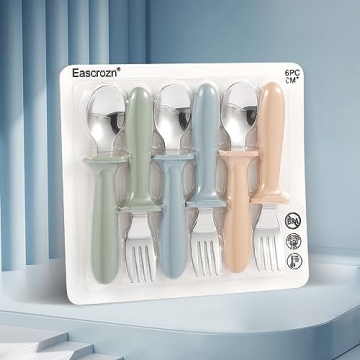 Eascrozn Toddler Utensils Set for Kids, Durable and Safe
