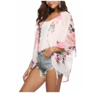 Stylish BB&KK Women's Floral Kimono Cover-Up for Summer