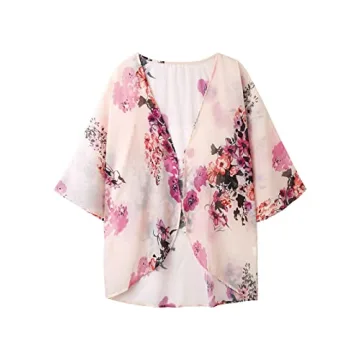 Stylish BB&KK Women's Floral Kimono Cover-Up for Summer