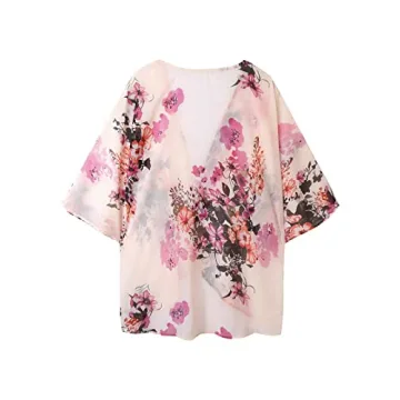 Stylish BB&KK Women's Floral Kimono Cover-Up for Summer