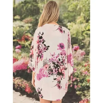 Stylish BB&KK Women's Floral Kimono Cover-Up for Summer