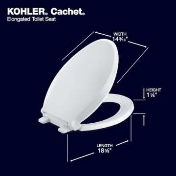 KOHLER Cachet Elongated Toilet Seat with Soft-Close Lid