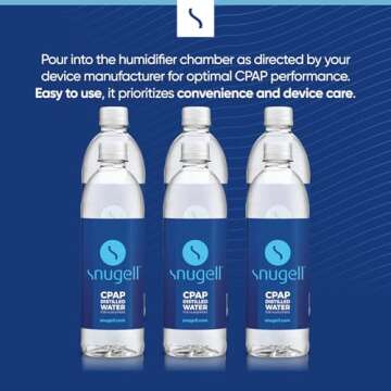 Snugell 20oz Distilled Water for CPAP Machines - 6-Pack