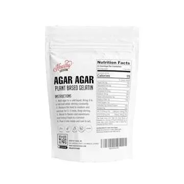 Hearthy Foods Premium Agar Agar Powder 4oz | Vegan Gelatin for Healthy Cooking