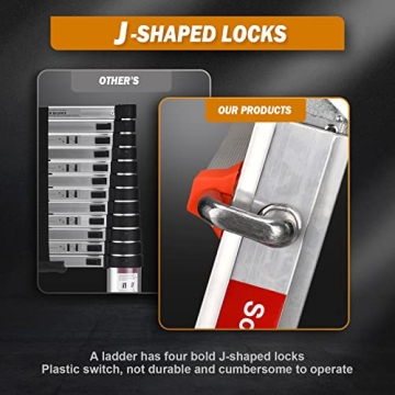 Soctone 14 Ft A-Frame Ladder Tool Tray Stabilizer Bar