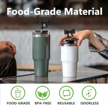 Cute Bow Straw Covers for Stanley Tumblers - YAYAYOUNG