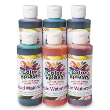Color Splash! Liquid Watercolors - 6 Vibrant Colors for Kids Art
