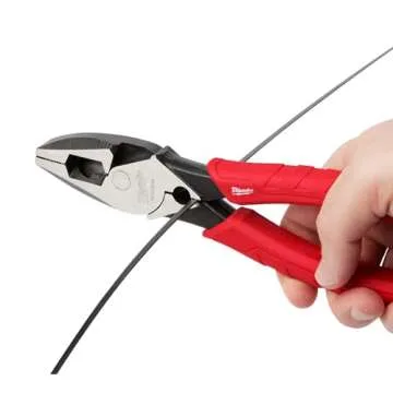 Milwaukee 48-22-6100 9 Inch Leverage Lineman Pliers w/ Crimper and Pipe Reaming Head Design
