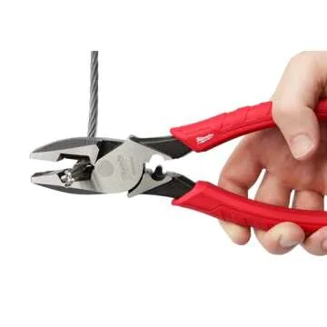 Milwaukee 48-22-6100 9 Inch Leverage Lineman Pliers w/ Crimper and Pipe Reaming Head Design
