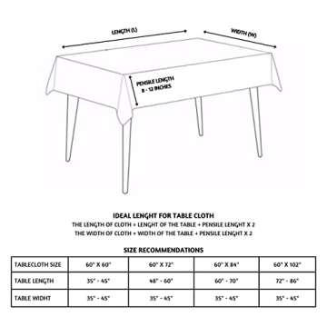Folkulture Tablecloth 60 x 102 Inches Long, 100% Cotton Outdoor Table Cloth for Rectangle Tables for Home, Boho Table Cover for Spring or Bohemian Tableclothes for Farmhouse Décor or Wedding Parties