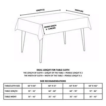 Folkulture Tablecloth 60 x 102 Inches Long, 100% Cotton Outdoor Table Cloth for Rectangle Tables for Home, Boho Table Cover for Spring or Bohemian Tableclothes for Farmhouse Décor or Wedding Parties