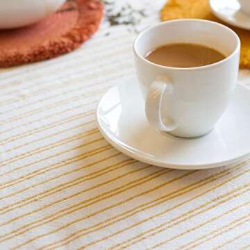 Folkulture Tablecloth 60 x 102 Inches Long, 100% Cotton Outdoor Table Cloth for Rectangle Tables for Home, Boho Table Cover for Spring or Bohemian Tableclothes for Farmhouse Décor or Wedding Parties