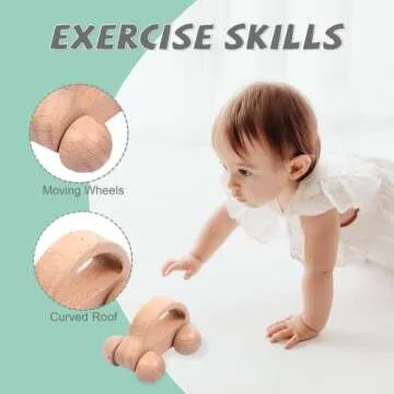 6-Piece Wooden Baby Toy Set for Safe Early Development