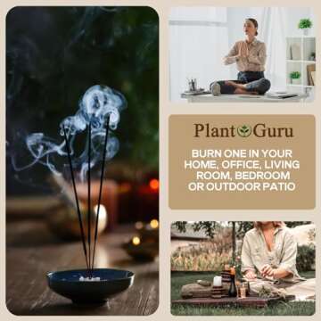 Citronella Exotic Incense Sticks 11 Inch - Bulk 1 Bundle 85 to 100 Sticks - Natural 11" Long Lasting Aroma That Burns for 45 to 60 Minutes.