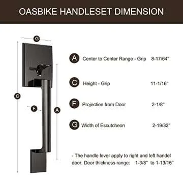 Oasbike Premium Single Entry Handle Set - Aged Bronze
