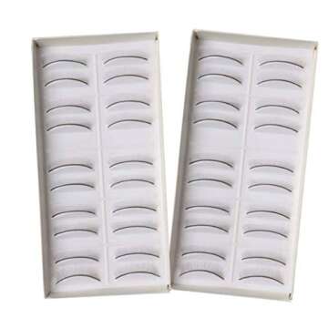 DNHCLL 10 Pairs Black Terrier Practice False Eyelashes Fashion Naked Makeup Slim Simulation False Ey...