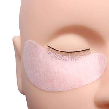 DNHCLL 10 Pairs Black Terrier Practice False Eyelashes Fashion Naked Makeup Slim Simulation False Eyelashes for Practicing on Mannequin Head Eyelashes Extensions Supplies