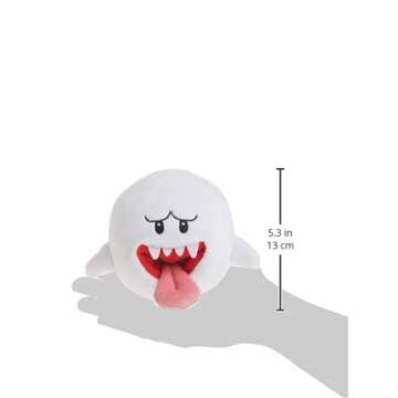 Little Buddy Super Mario All Star Collection 1428 Ghost Boo Stuffed Plush, 4"