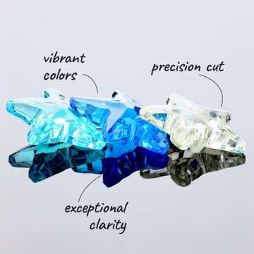 Colorful Plastic Stars - 160pcs Gemstones for Crafts