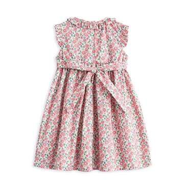 Simplee Kids Baby Girls’ Smocked Dress Handmade Summer Casual Dresses Floral Print Sundress Prince...