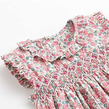 Simplee Kids Baby Girls’ Vintage Floral Smocked Dress