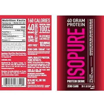 Isopure Zero Carb Alpine Punch - Pure Whey Protein Isolate