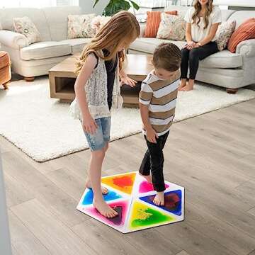 Liquid Triangle Sensory Tiles - 13" x 15" Colorful Floor Lava Tiles for Kids Assist Learning
