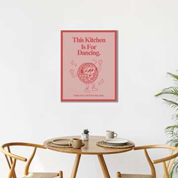 KEUSPI Kitchen Wall Art - 70s Funky Canvas Decor