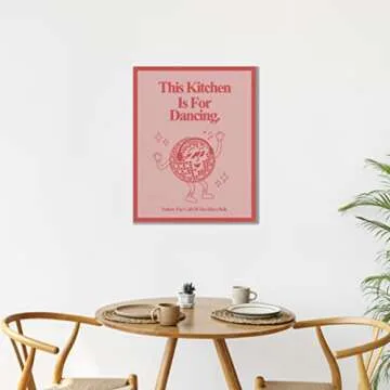 KEUSPI Kitchen Wall Art - 70s Funky Canvas Decor