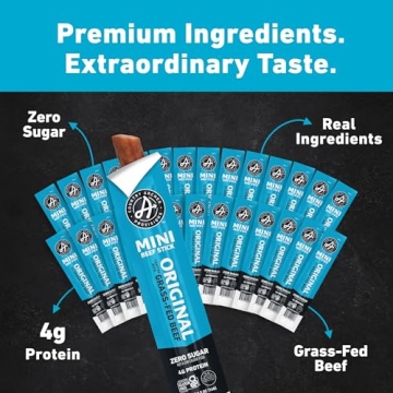 Mini Beef Jerky Sticks - Grass Fed & Gluten Free