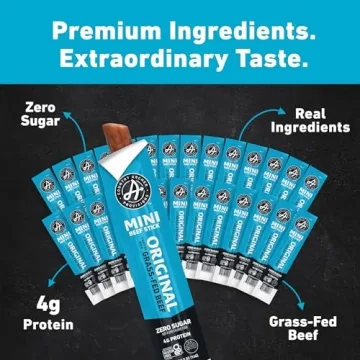 Mini Beef Jerky Sticks - Grass Fed & Gluten Free