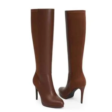 Modatope Knee High Brown Boots - Stylish & Comfortable