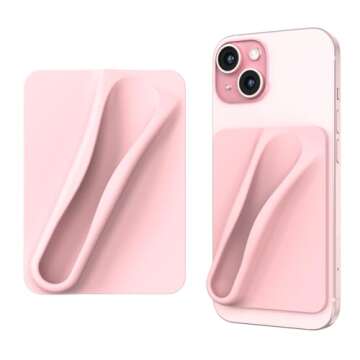 DOB SECHS Silicone Lip Holder for Cell Phone Lipstick Lip Glaze Phone Case Back Stick On Holder for ...