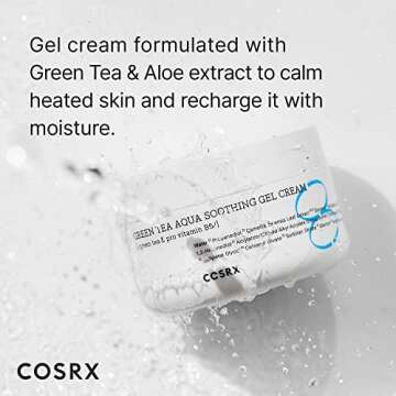 COSRX Hydrium Green Tea Aqua Soothing Gel Cream, 1.69 fl.oz / 50ml | Lightweight Daily Cream | Camel...
