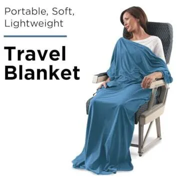 SAGEFINDS Airplane Travel Blanket | Compact Throw Blanket for Camping and Hiking | Converts into a P...