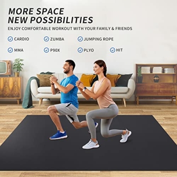 MRO Extra Large Non-Slip Exercise Mat for Home Gym