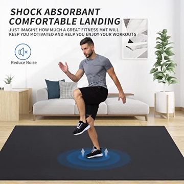 MRO Extra Large Non-Slip Exercise Mat for Home Gym