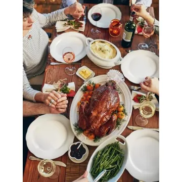 Stylish Y YHY Ceramic Dinner Plates Set - 10.6 Inch