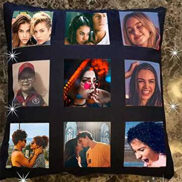 AQWJ 4 PCS Sublimation Blanks Polyester Panel Pillow Cases Cushion Cover Throw Pillow Covers 16 x 16 Inch for Sublimation Printing Sofa Couch DIY Blanks Pillow Case No Pillow Insert