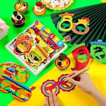 Honoson Fiesta Paper Eyeglasses for Fun Parties and Events