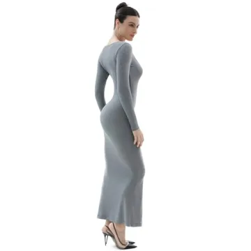 Stylish SHAPERX Long Sleeve Bodycon Maxi Dress for Women