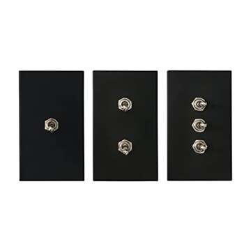 ARUASTUDIO Retro Toggle Switch Set with Plate - 15A Quality