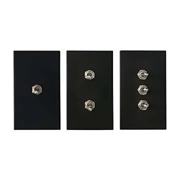 ARUASTUDIO Retro Toggle Switch Set with Plate - 15A Quality