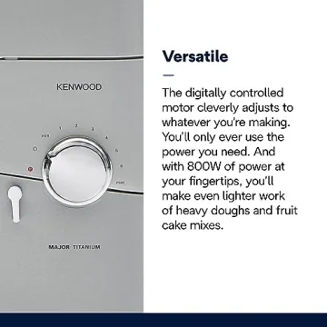 Kenwood Chef Titanium Kitchen Mixer - 800W Power & 7-Qt Capacity