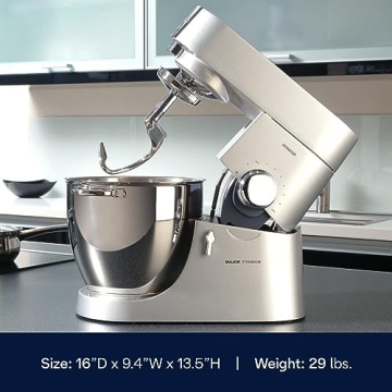 Kenwood Chef Titanium Kitchen Mixer - 800W Power & 7-Qt Capacity