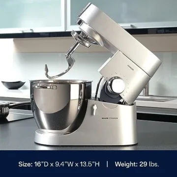 Kenwood Chef Titanium Kitchen Mixer - 800W Power & 7-Qt Capacity